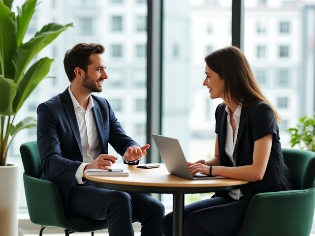 Sarah Brennan working through a career narrative session with a client